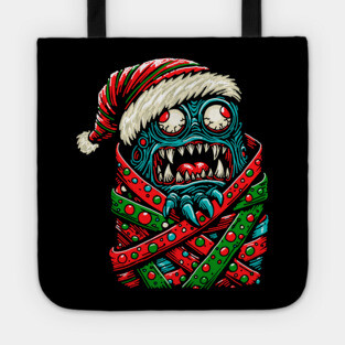 Gift Wrapped Christmas Monster Tote