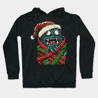 Gift Wrapped Christmas Monster Hoodie