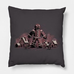 Gingerbread Man Horror Pillow