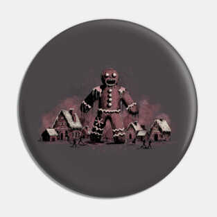 Gingerbread Man Horror Pin