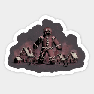 Gingerbread Man Horror Sticker