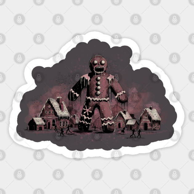 Gingerbread Man Horror Sticker by H. R. Sinclair