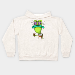 mr big head before coffee Kids Hoodie