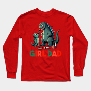 Girl dad lizard design Long Sleeve T-Shirt