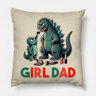 Girl dad lizard design Pillow