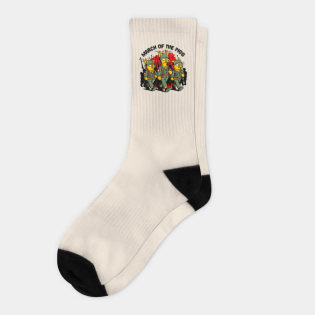 MARCH OF THE PIGS Socks by artslaves