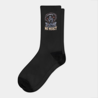 No Mercy Grim Reaper Design Socks