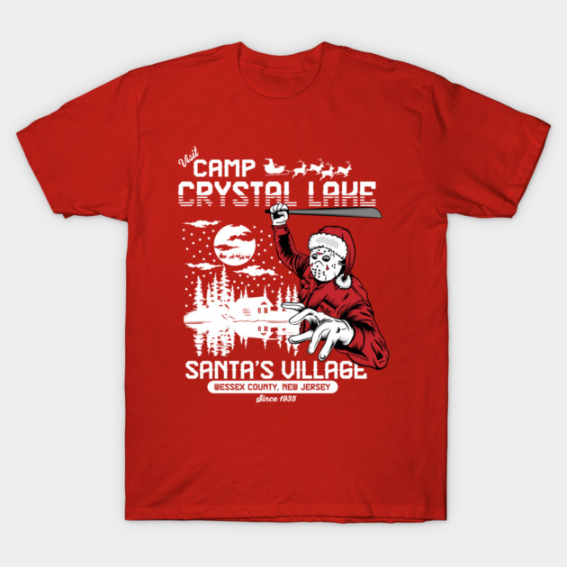 Visit Santa's Village at Camp Crystal Lake T-Shirt by carloj1956
