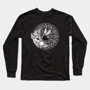 Bumble Bee Mandala Long Sleeve T-Shirt