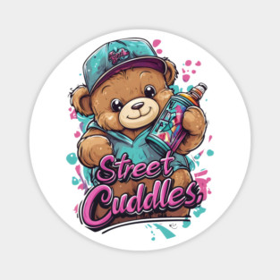 “Street Cuddles” Graffiti Teddy Magnet