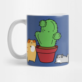 Cactus and Tabby Cats Mug
