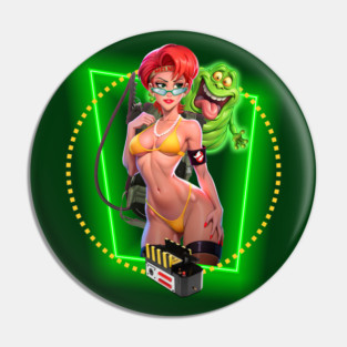 JANINE MELNITZ + SLIMER - 4th Design Pin