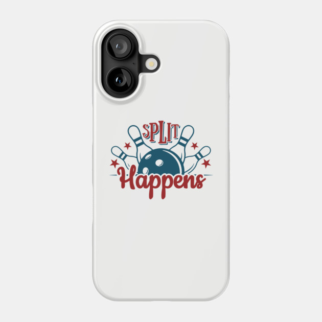 Split Happens Bowling Humor Pun Phone Case by Anticorporati