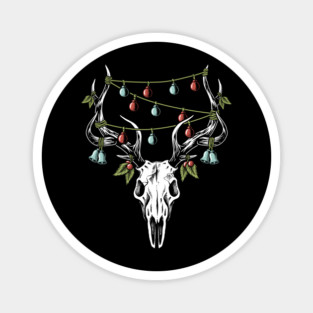 Christmas Reindeer Skull Decorations Magnet