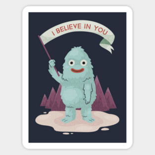 Christmas Yeti Believes In You Sticker