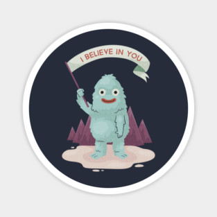 Christmas Yeti Believes In You Magnet