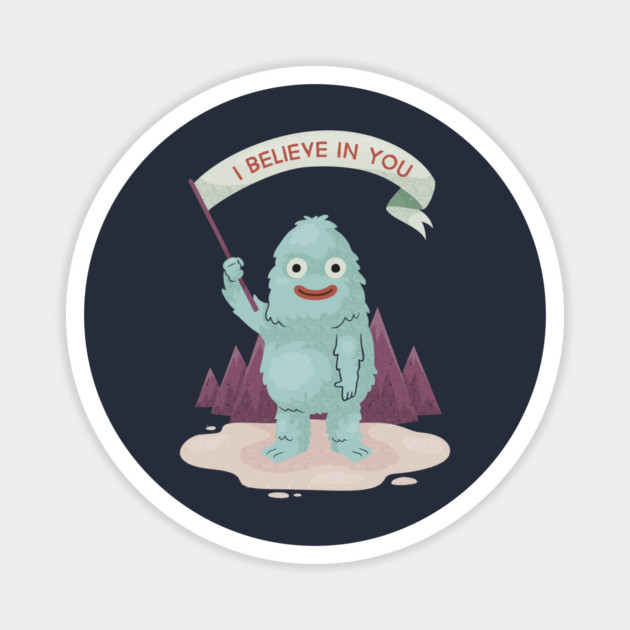 Christmas Yeti Believes In You Magnet by dumbshirts