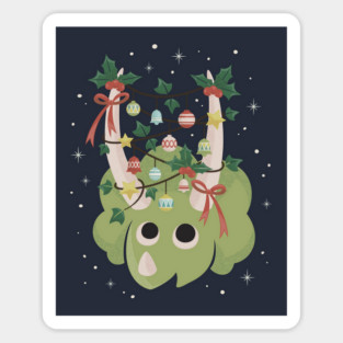 Christmas Dinosaur Triceratops Sticker