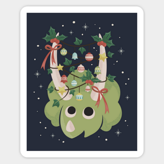 Christmas Dinosaur Triceratops Sticker by dumbshirts