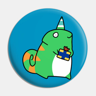 Birthday Chameleon Pin