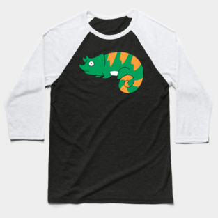 Nervous Chameleon Baseball T-Shirt