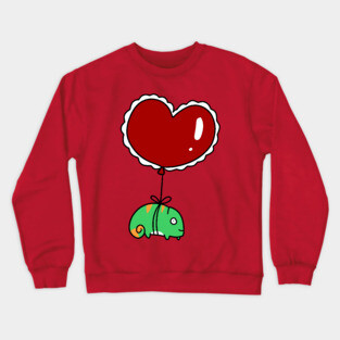 Heart Balloon Chameleon Crewneck Sweatshirt