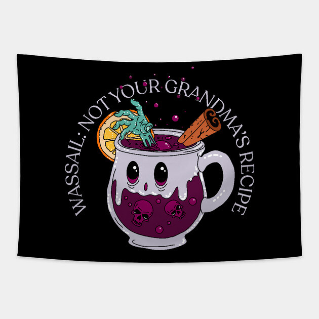 Zombie Christmas Wassail Tapestry by H. R. Sinclair