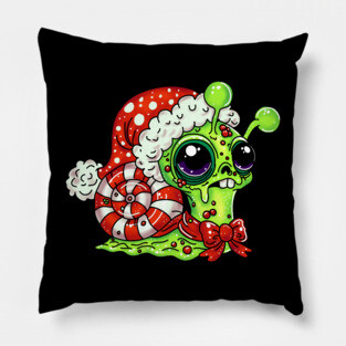 Zombie Christmas Snail Pillow