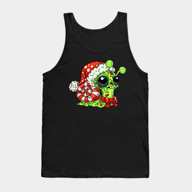 Zombie Christmas Snail Tank Top by H. R. Sinclair