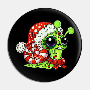 Zombie Christmas Snail Pin