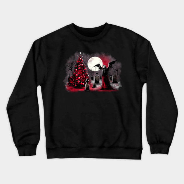 Christmas in the Graveyard Crewneck Sweatshirt by H. R. Sinclair