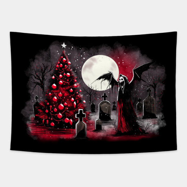 Christmas in the Graveyard Tapestry by H. R. Sinclair