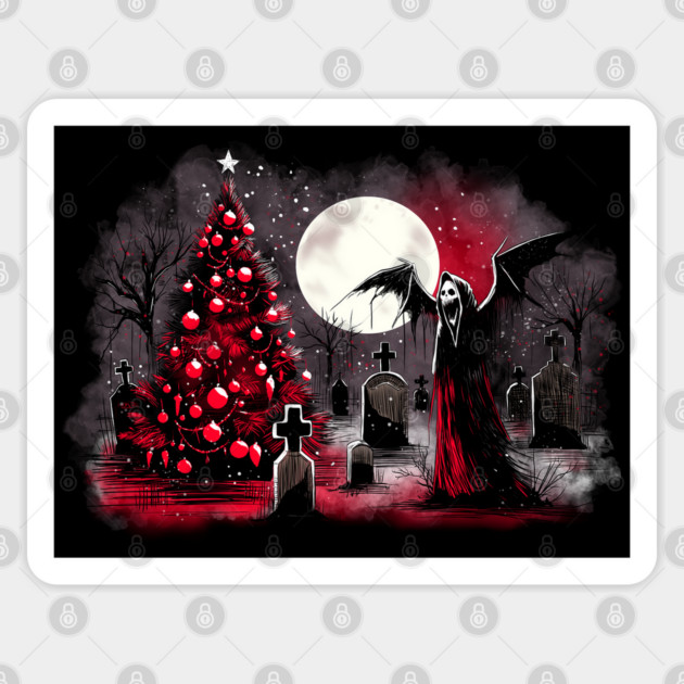 Christmas in the Graveyard Sticker by H. R. Sinclair