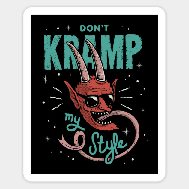 Krampus "Don't Kramp My Style" Sticker by dumbshirts
