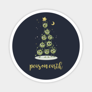 Christmas Tree Peas On Earth Magnet