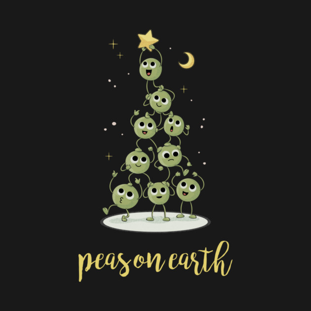 Christmas Tree Peas On Earth by dumbshirts