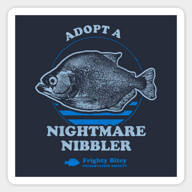 Adopt A Nightmare Nibbler Sticker by dumbshirts