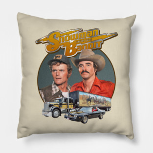 Vintage Snowman and the Bandit Tribute Pillow