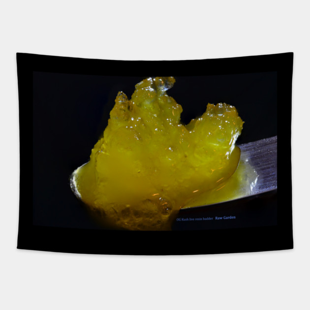 OG Kush Live Resin Badder - Weed Design Tapestry by MrGreenGenes420