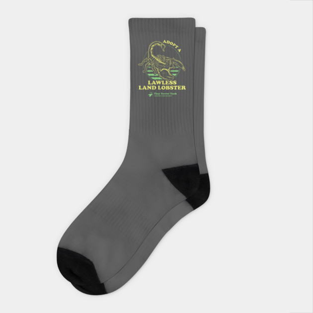 Adopt A Lawless Land Lobster Socks by dumbshirts