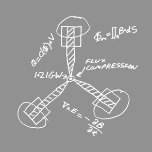 EEVblog Flux Condenser (White line art) T-Shirt