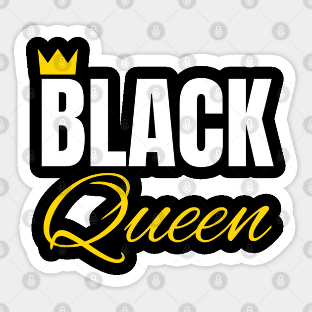 Black Queen, Black History, African American, for Black Women Sticker by UrbanLifeApparel