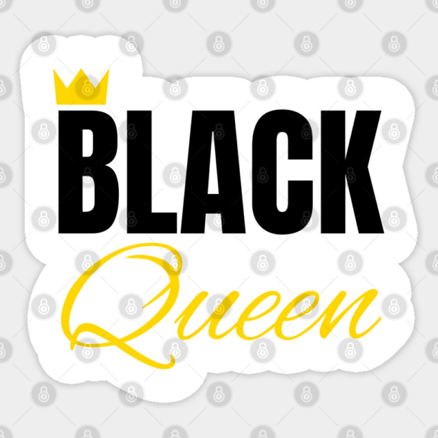 Black Queen, Black History, African American, for Black Women Sticker by UrbanLifeApparel