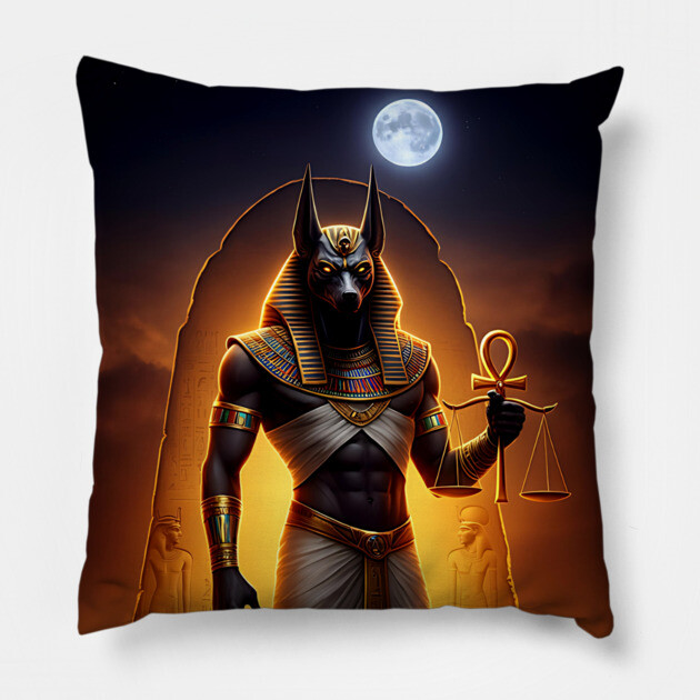 Anubis - Guardian of the Underworld - Egyptian god Pillow by UrbanLifeApparel