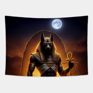 Anubis - Guardian of the Underworld - Egyptian god Tapestry