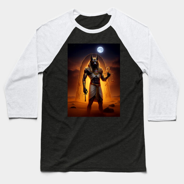 Anubis - Guardian of the Underworld - Egyptian god Baseball T-Shirt by UrbanLifeApparel
