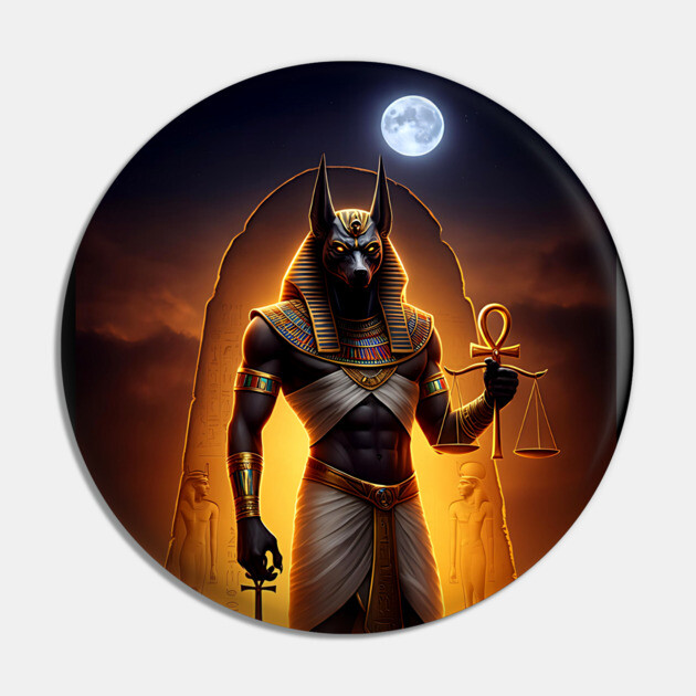 Anubis - Guardian of the Underworld - Egyptian god Pin by UrbanLifeApparel