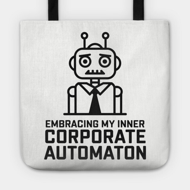 Corporate Automation Work Culture Sarcasm Frustration Tote by Anticorporati
