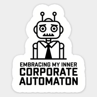 Corporate Automation Work Culture Sarcasm Frustration Sticker