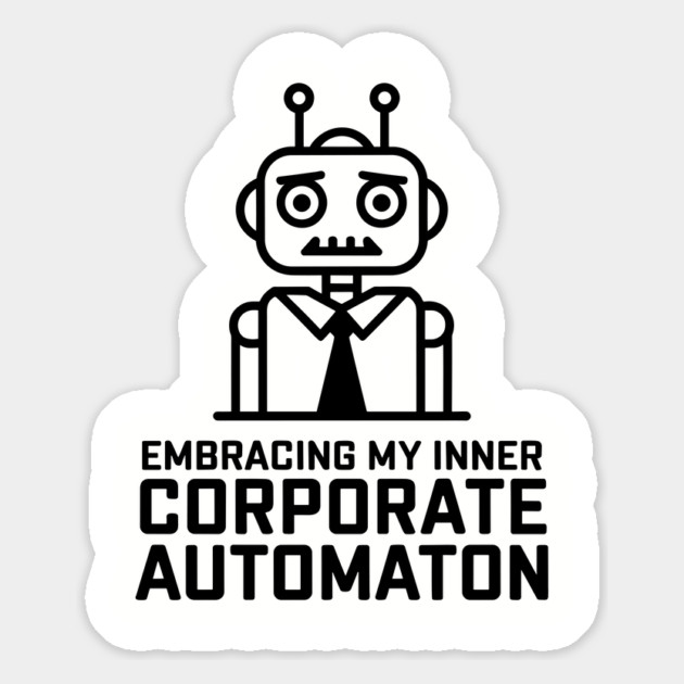 Corporate Automation Work Culture Sarcasm Frustration Magnet by Anticorporati
